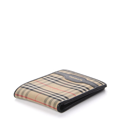 Burberry Calfskin 1983 Knight Check Bi-Fold Wallet Black 4 of 8