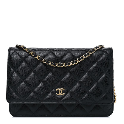 Chanel Caviar Quilted Wallet On Chain WOC Black 1 of 5