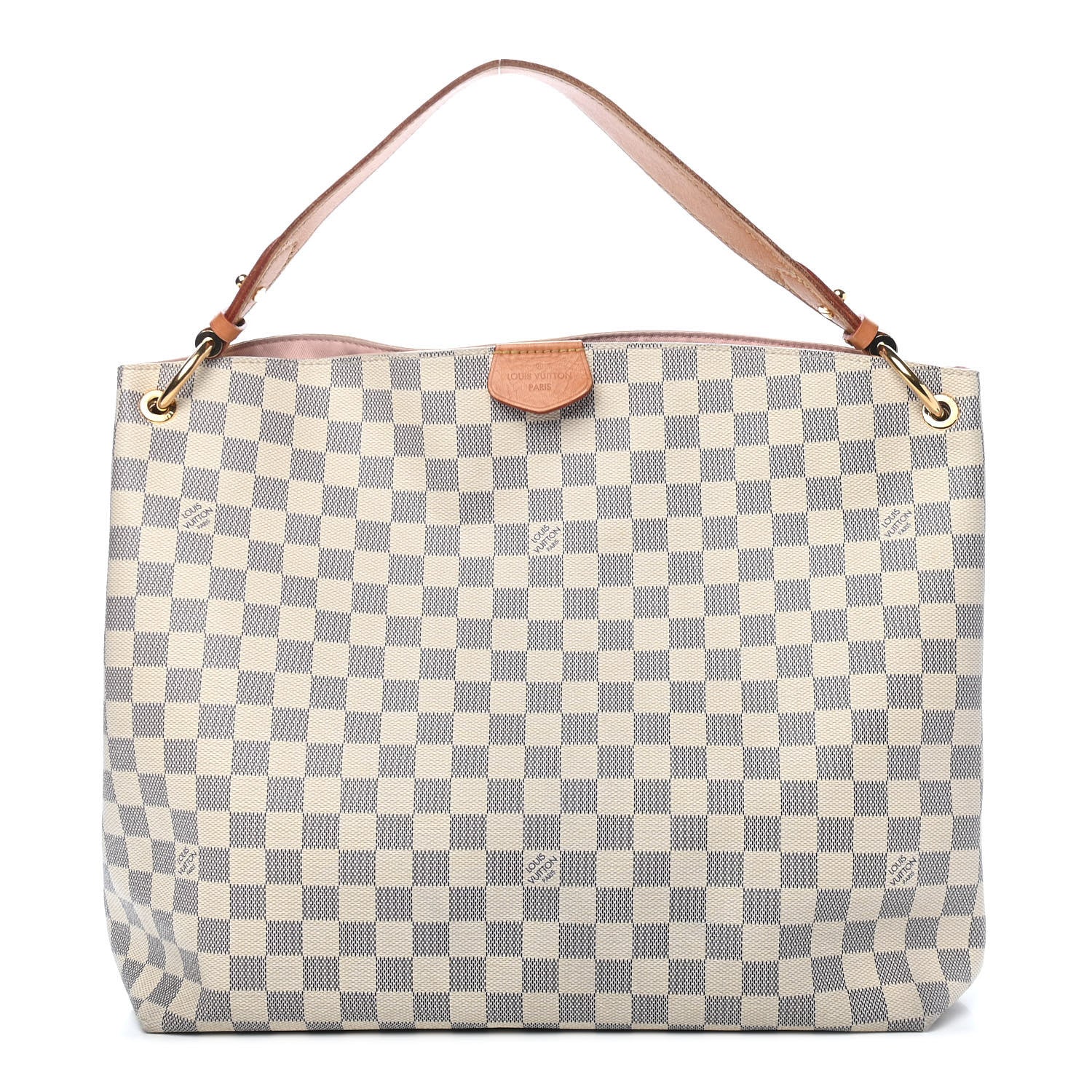 Louis Vuitton Damier Azur Graceful MM Rose Ballerine 1 of 10