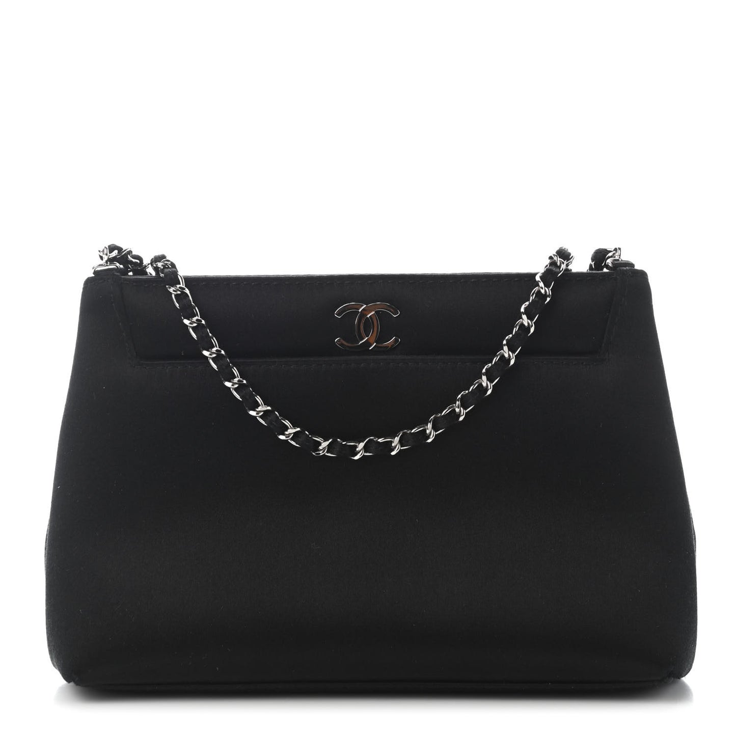 Satin Evening Bag Black