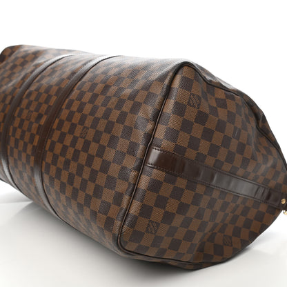 Louis Vuitton Damier Ebene Keepall Bandouliere 55 10 of 10