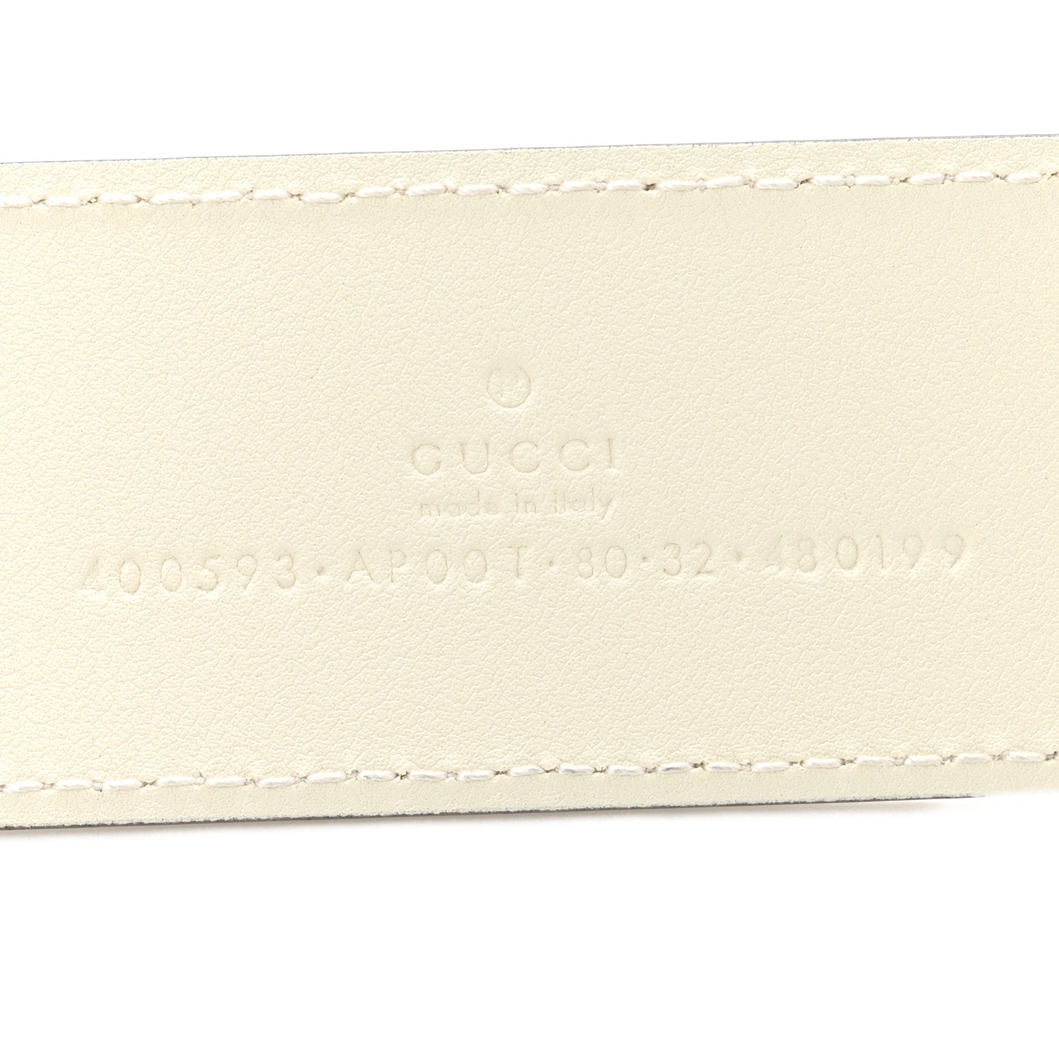 Gucci Calfskin Double G 40mm Belt 80 32 Mystic White 5 of 6