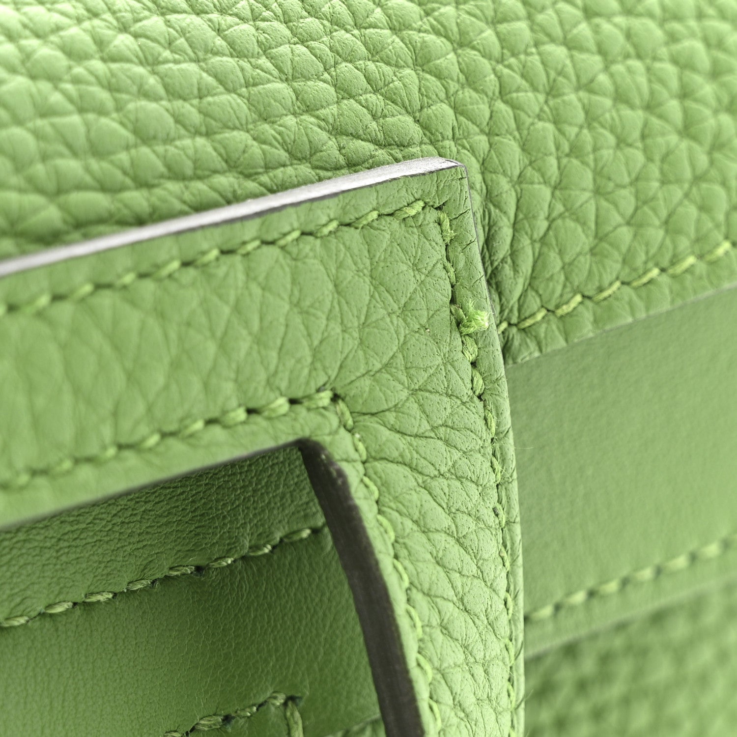 Hermes Taurillon Clemence Halzan 25 Vert Yucca 11 of 12