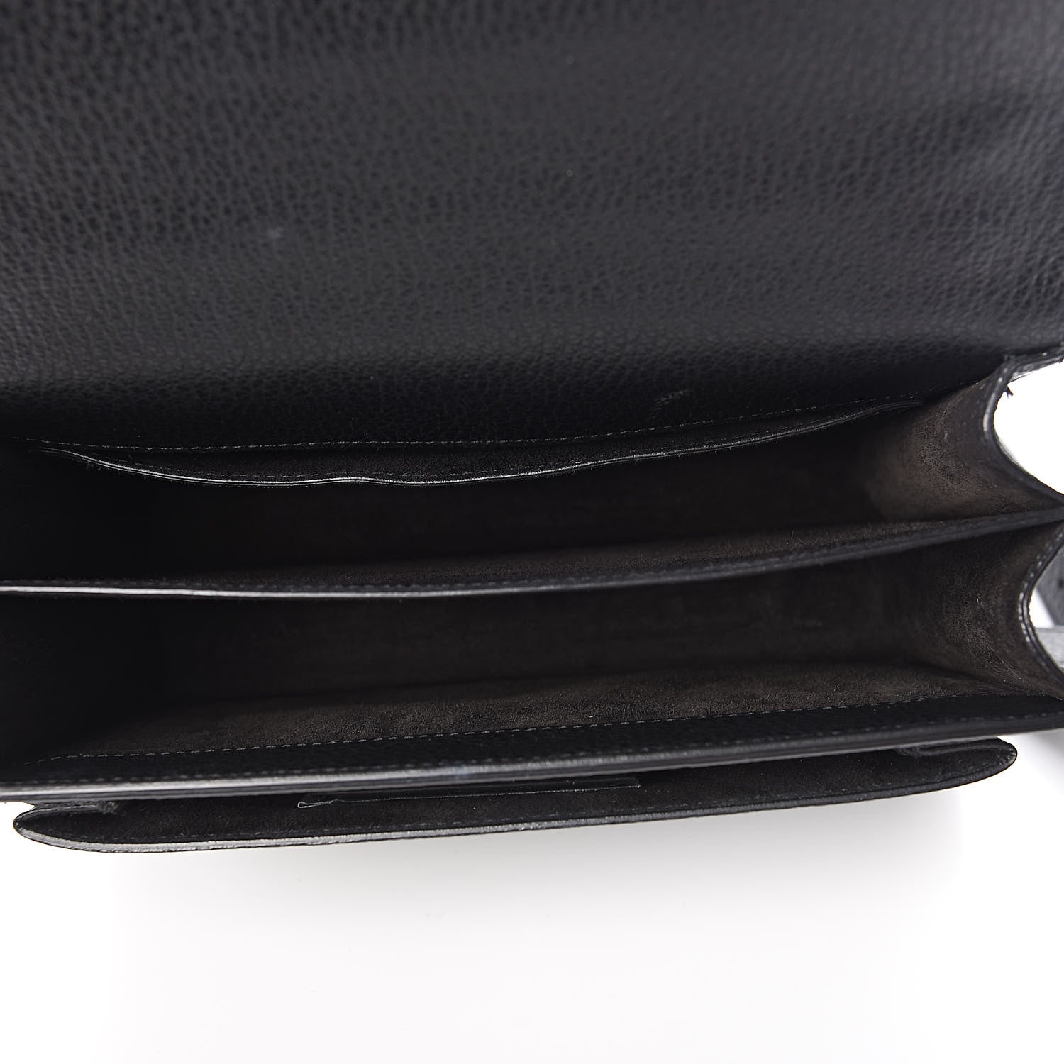 Saint Laurent Grained Calfskin Medium Monogram Sunset Satchel Black 5 of 13