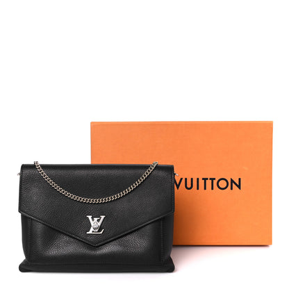 Louis Vuitton Soft Calfskin My Lockme Chain Pochette Black 10 of 10