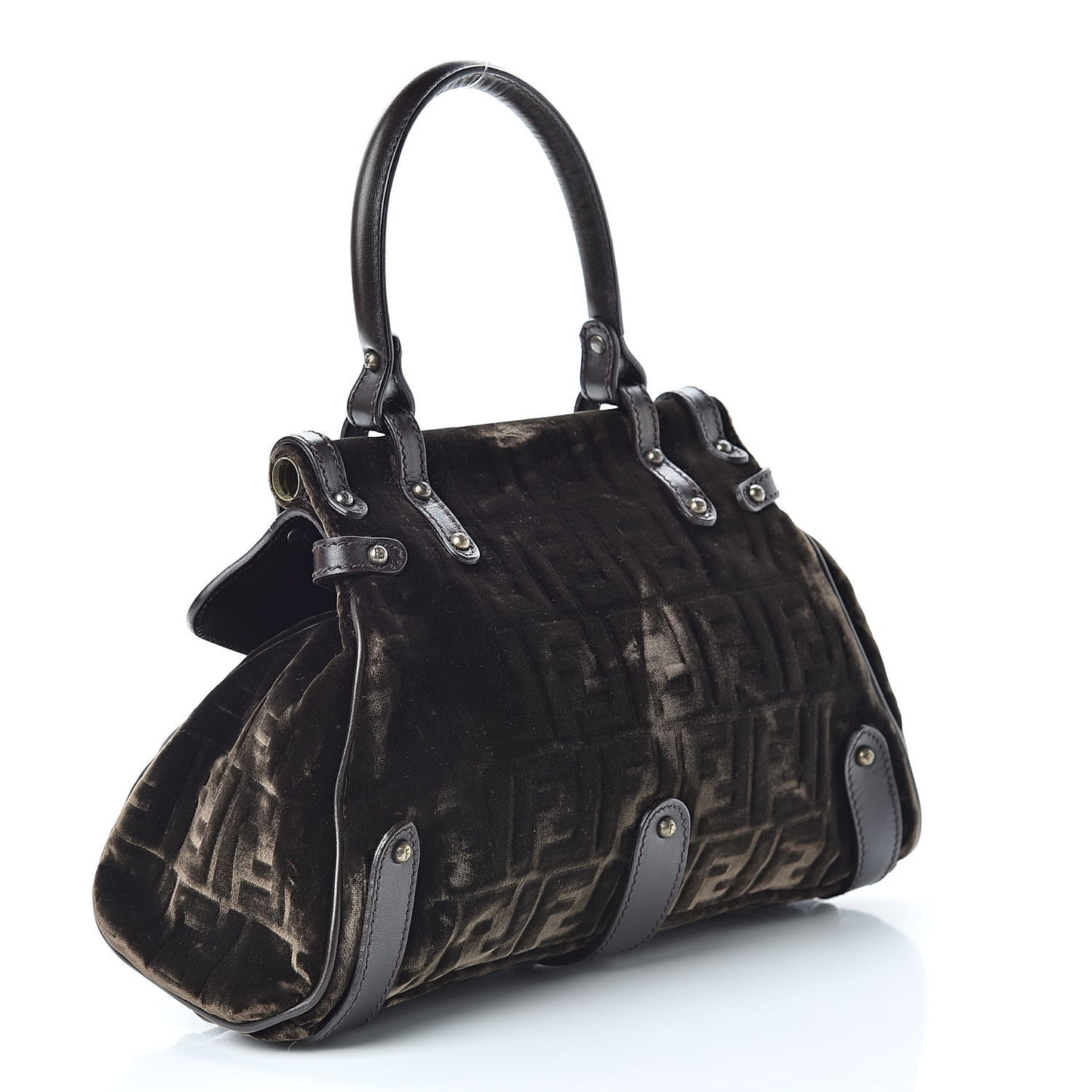 Calfskin Velvet FF Magic Bag Tobacco