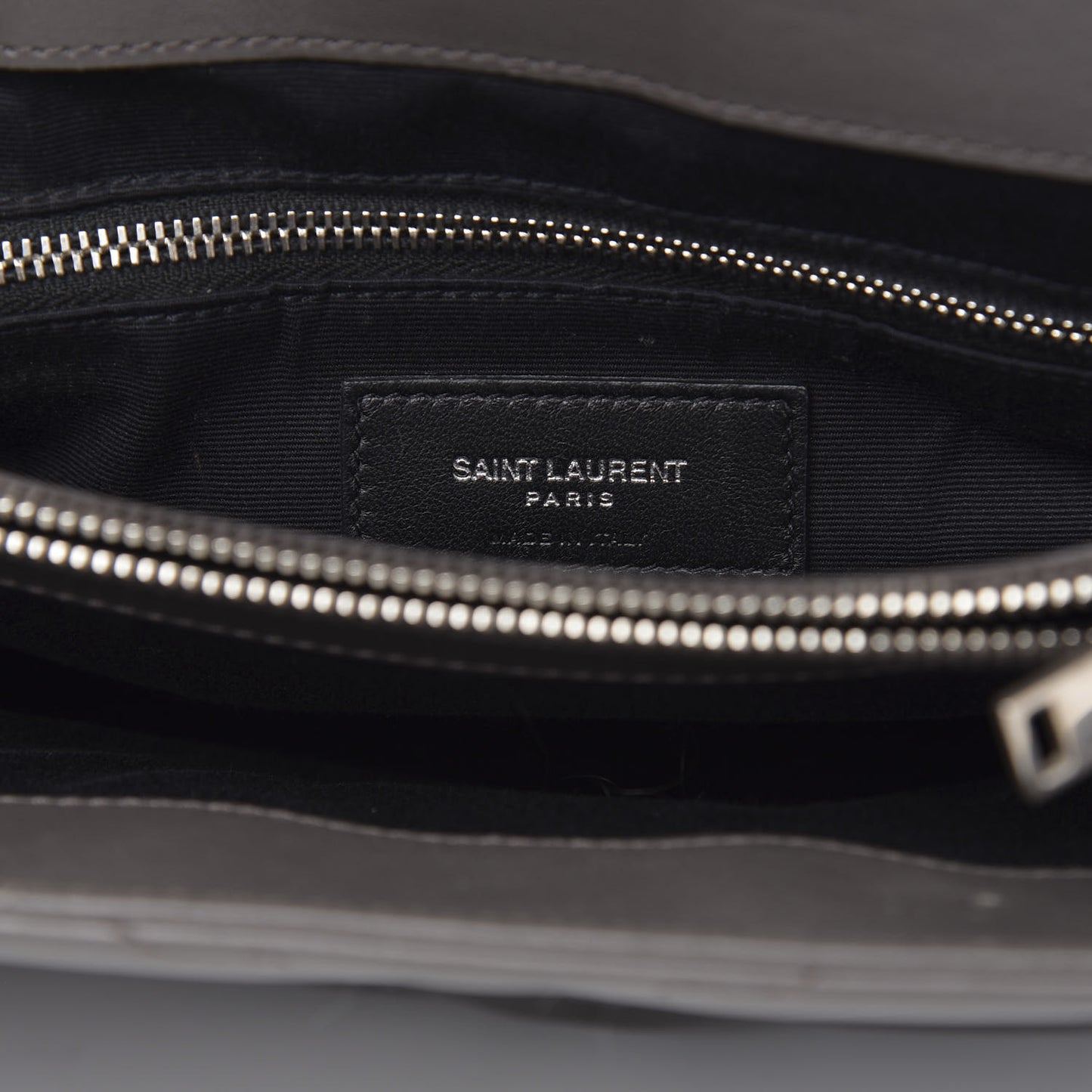 Calfskin Y Quilted Monogram Medium Loulou Chain Satchel Asphalt