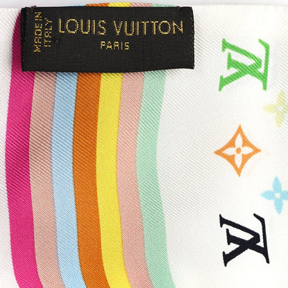 Louis Vuitton LV X TM Silk Monogram Multicolor Bandeau White 3 of 5