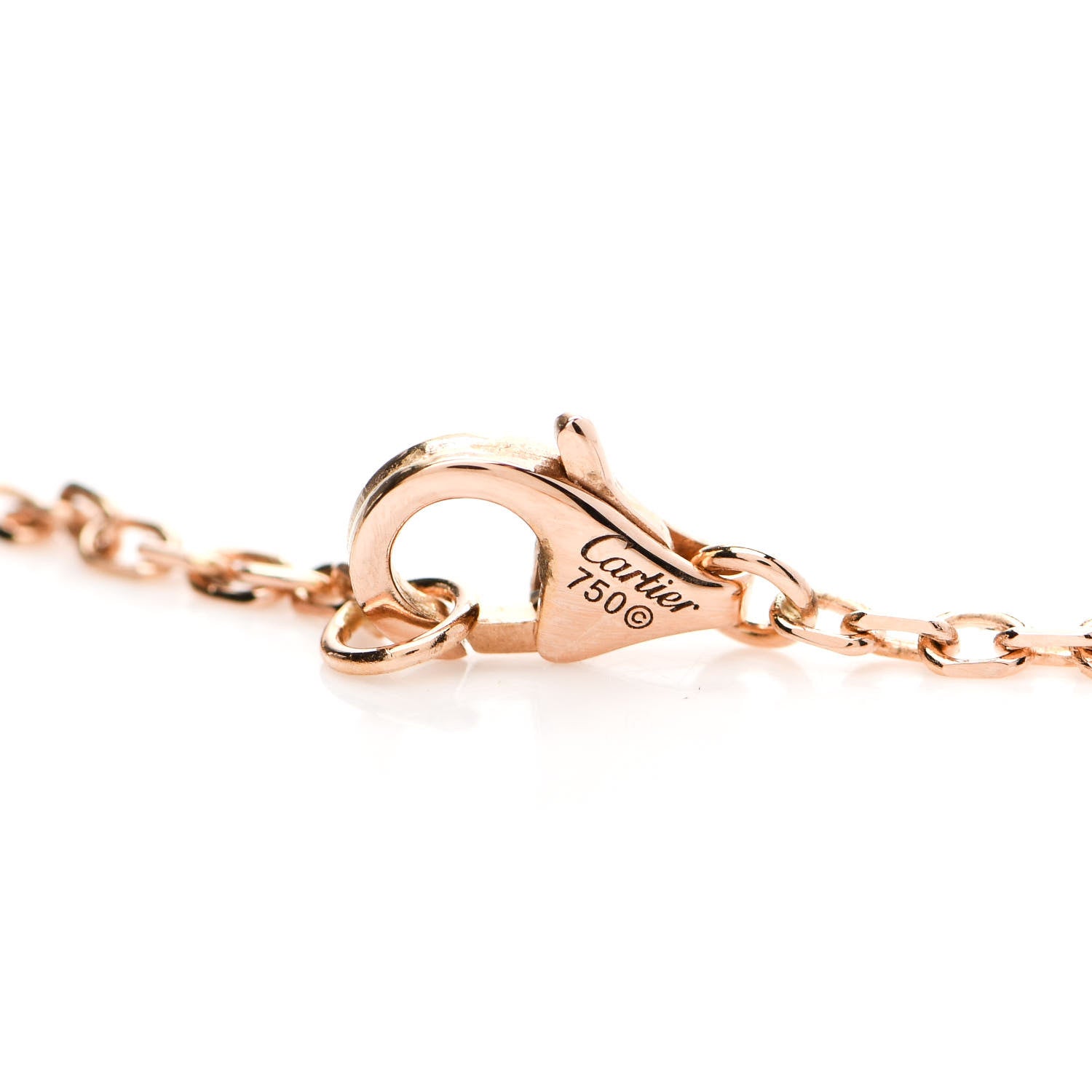 Cartier 18K Pink Gold Pink Sapphire Trinity Pendant Necklace 3 of 4