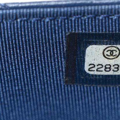 Chanel Lambskin Quilted Elegant CC Wallet On Chain WOC Blue Black 8 of 11