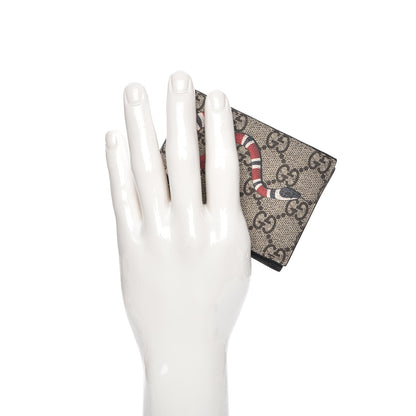 Gucci GG Supreme Monogram Kingsnake Bi-Fold Wallet Beige 2 of 8