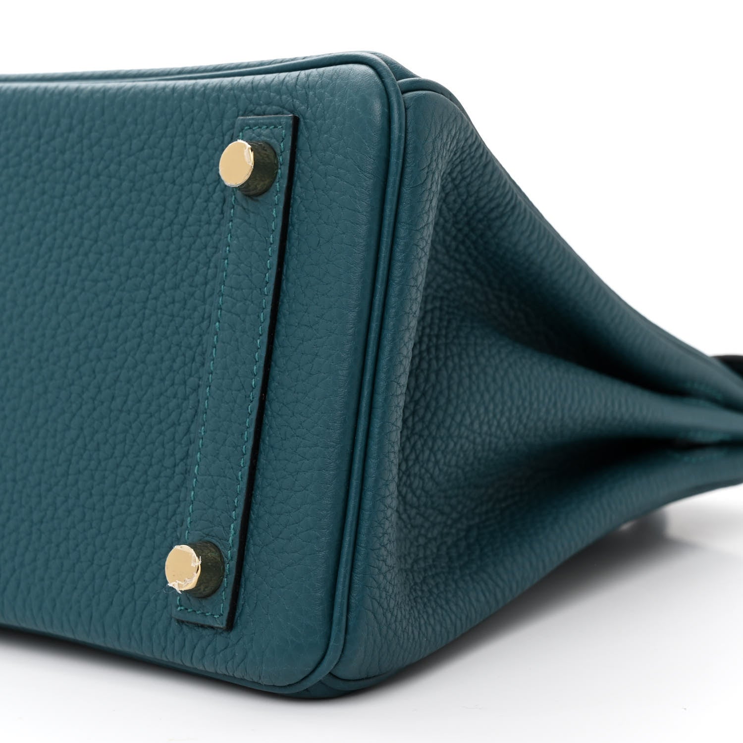 Hermes Togo Matte Alligator Birkin Touch 25 Vert Bosphore 10 of 12