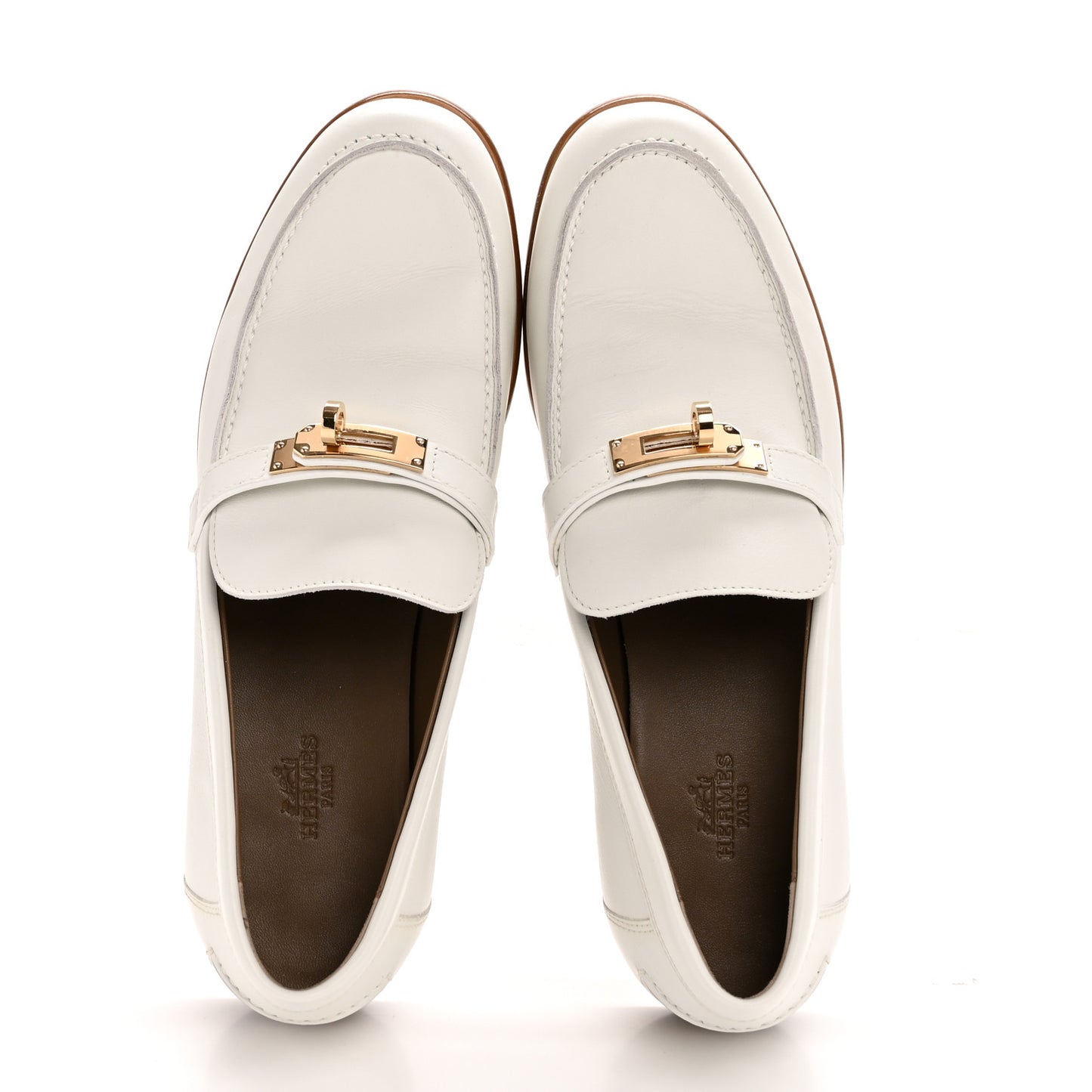Calfskin Womens Destin Loafer 39 White