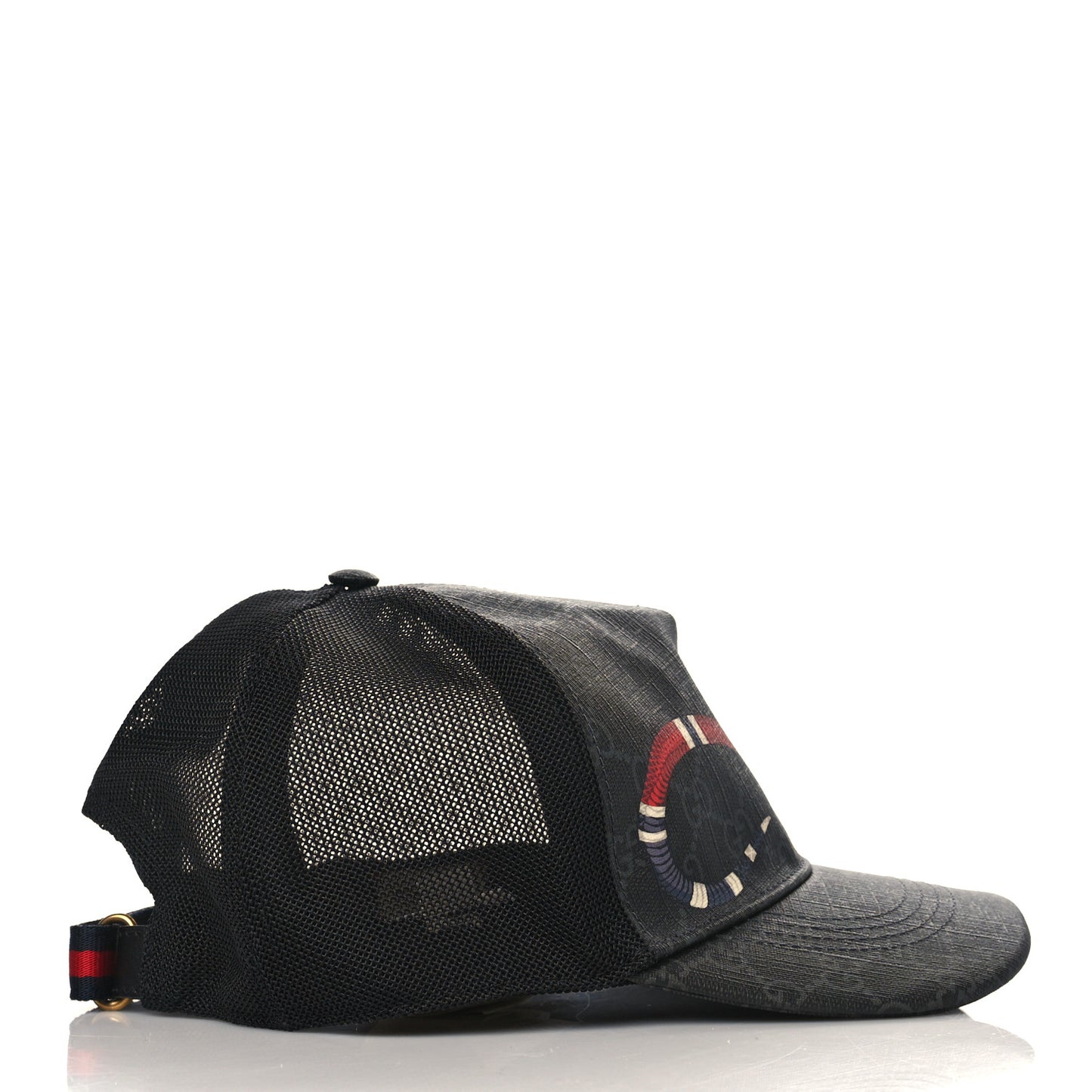 GG Supreme Monogram Kingsnake Print Baseball Hat XXL Black