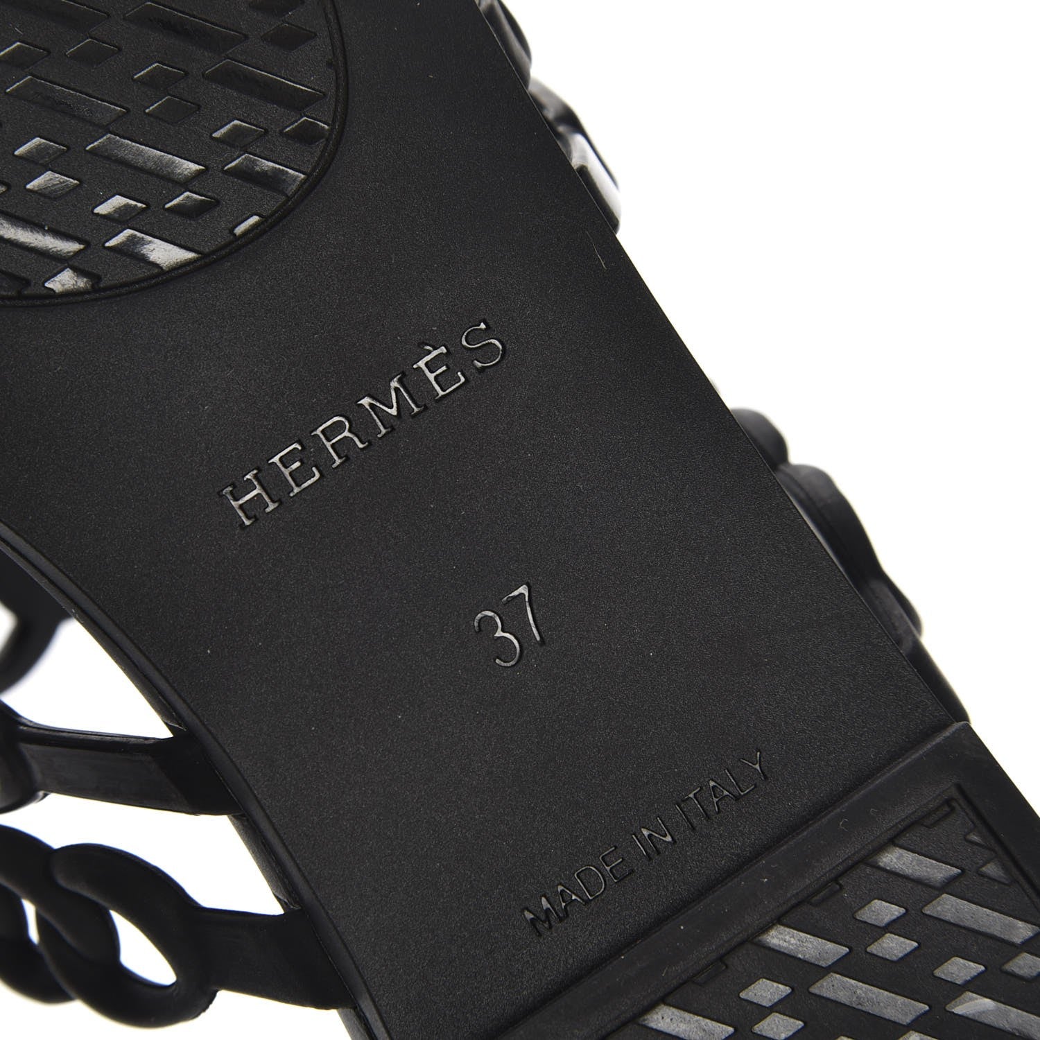 Hermes Chaine d'Ancre Nude Sandals 37 Black 6 of 8