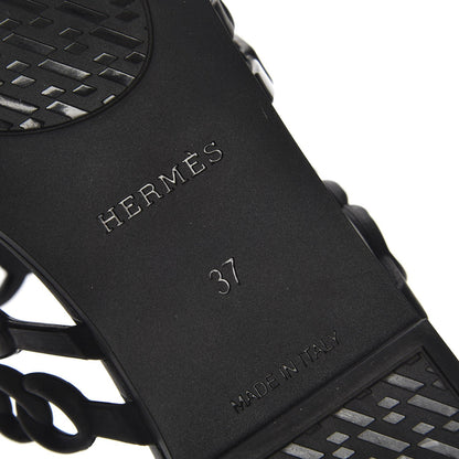 Hermes Chaine d'Ancre Nude Sandals 37 Black 6 of 8