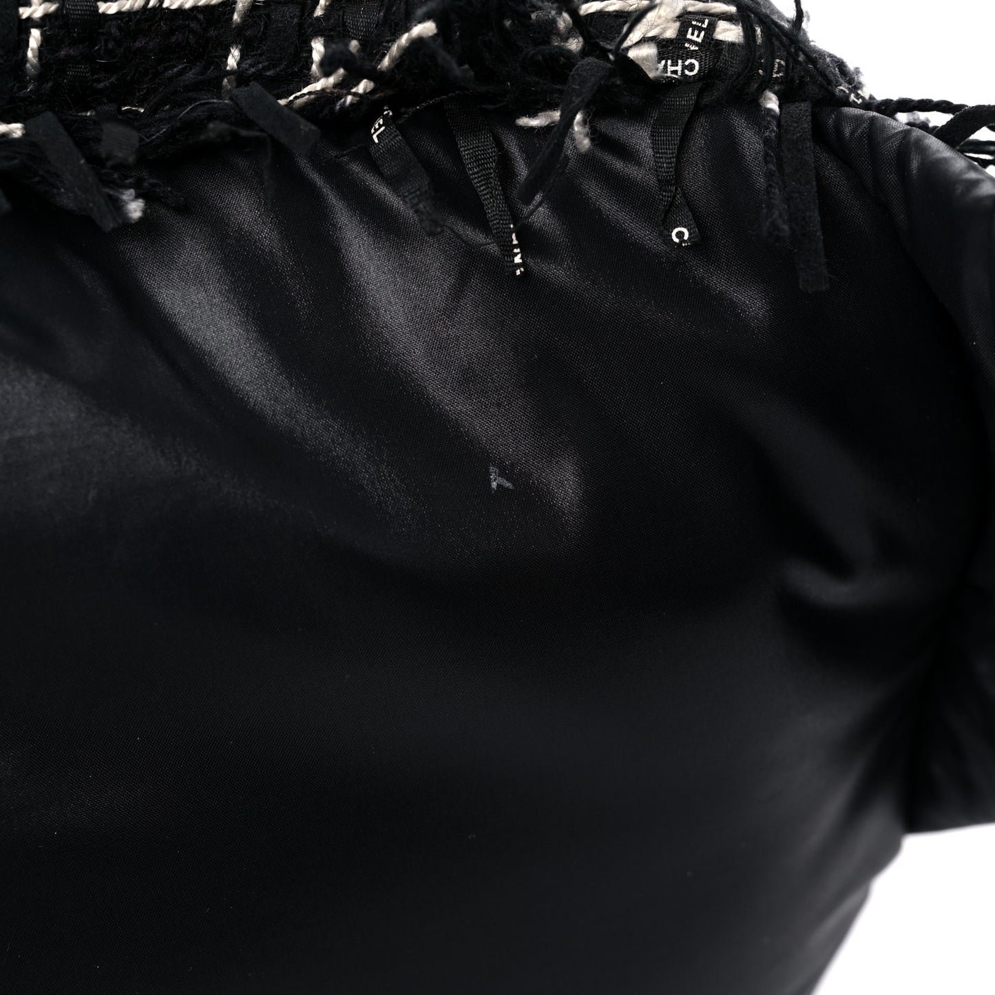 Nylon Tweed Coco Neige Belt Bag Black