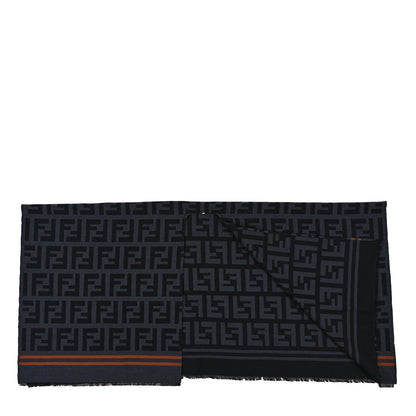 Fendi Wool Silk FF Poncho Black 2 of 3