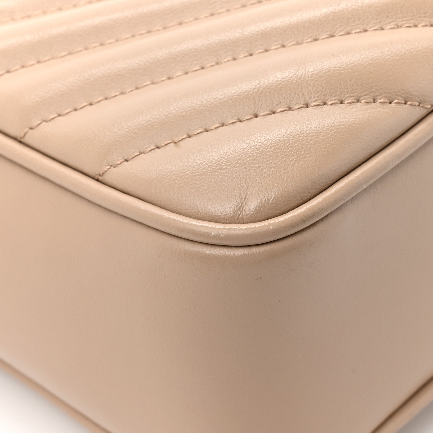 Saint Laurent Calfskin Matelasse Monogram Lou Camera Bag Dark Beige 14 of 15