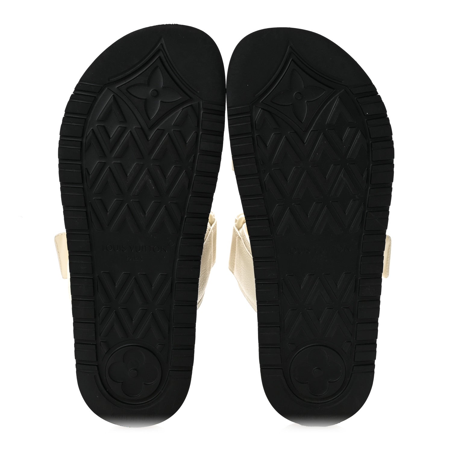 Louis Vuitton Grained Calfskin Sunset Comfort Flat Sandals  36 Light Beige 6 of 9