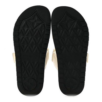 Louis Vuitton Grained Calfskin Sunset Comfort Flat Sandals  36 Light Beige 6 of 9