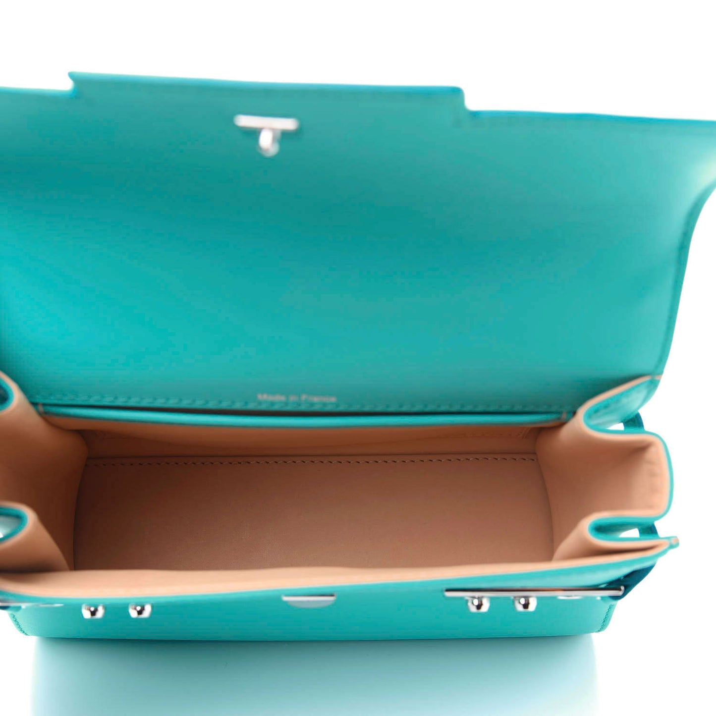 Smooth Calfskin Mini Tempete Satchel Turquoise