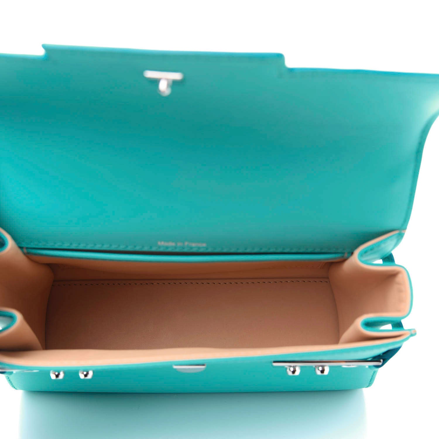 Delvaux Smooth Calfskin Mini Tempete Satchel Turquoise 6 of 15