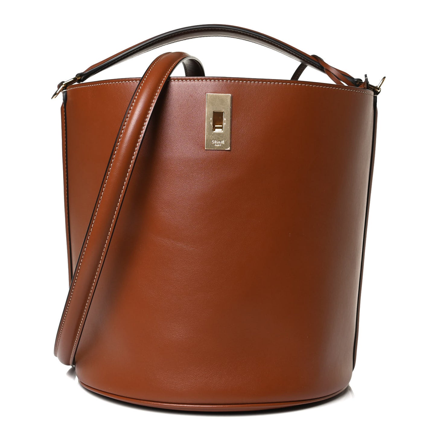 Smooth Calfskin Bucket 16 Bag Tan