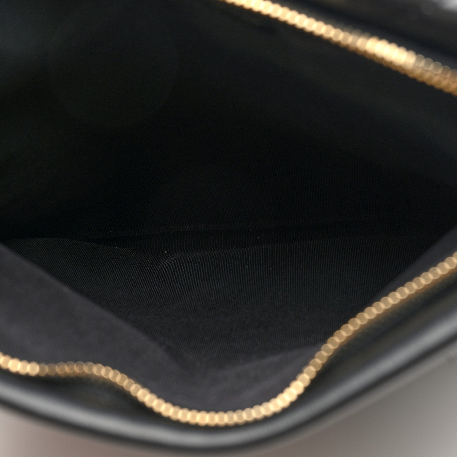 Chanel Lambskin Chevron Quilted Fold Over Clutch Black 6 of 11