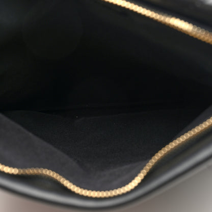 Chanel Lambskin Chevron Quilted Fold Over Clutch Black 6 of 11