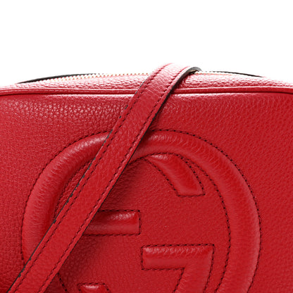 Gucci Pebbled Calfskin Small Soho Disco Bag Vibrant Red 8 of 11
