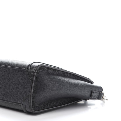 Celine Drummed Calfskin Nano Luggage Black 8 of 9