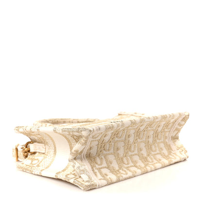 Christian Dior Oblique Mini Book Tote With Strap Gold Multicolor 4 of 11