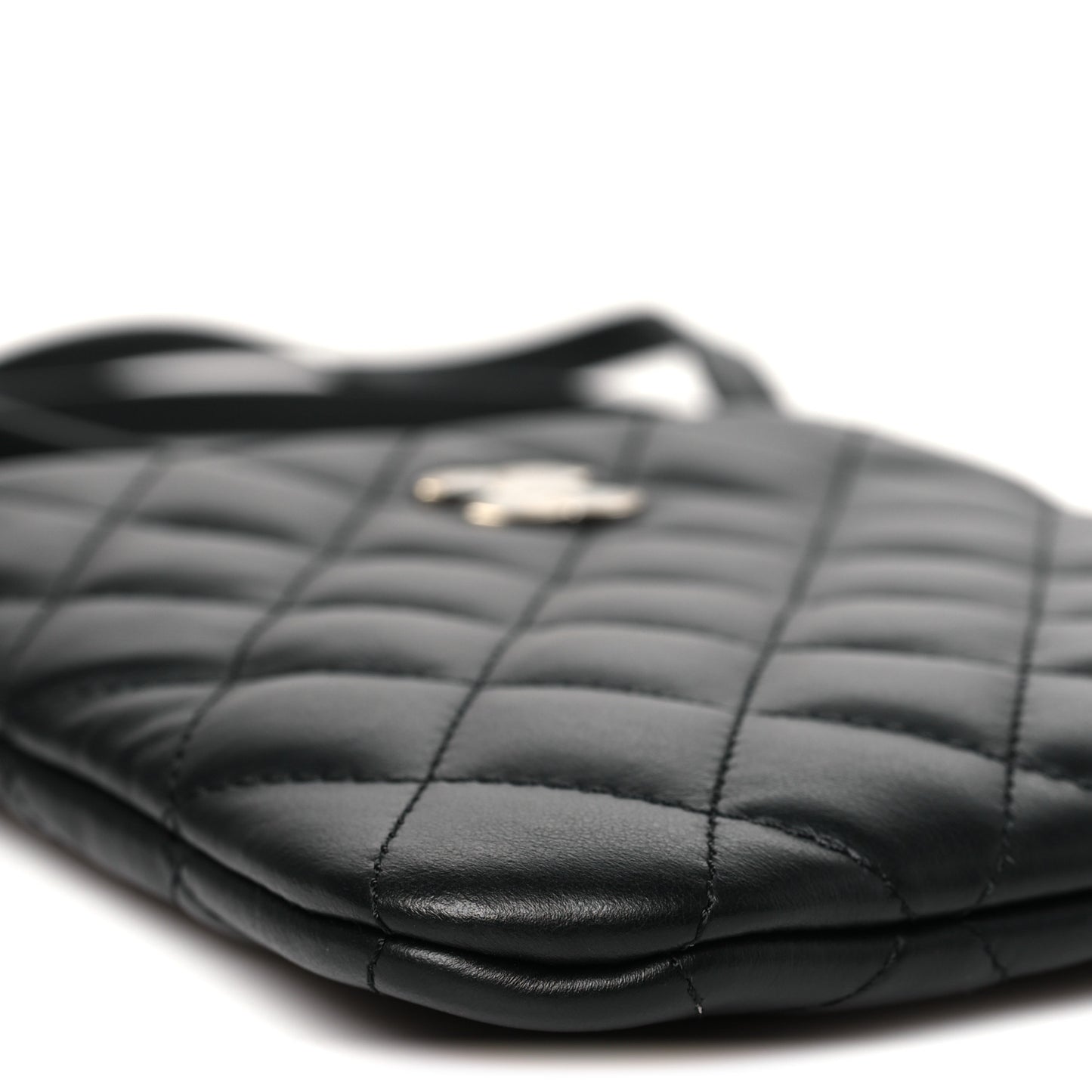 Lambskin Quilted Uniform Crossbody Bag Black
