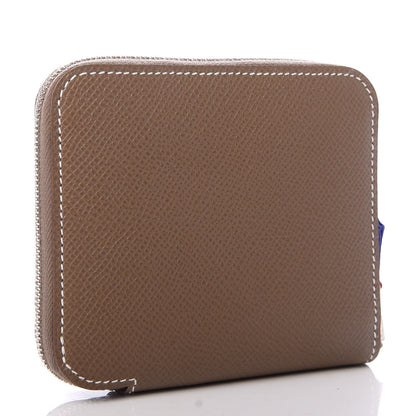 Hermes Epsom Silk'in Compact Wallet Etoupe 3 of 8