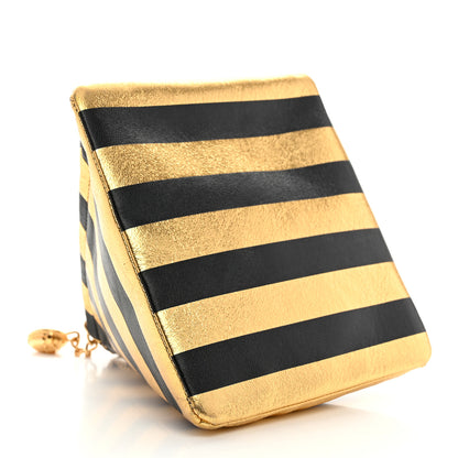 Chanel Metallic Lambskin CC Kheops Pyramid Bag Gold Black 4 of 7