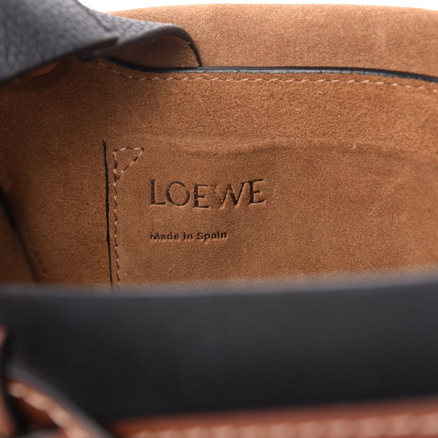 Grained Calfskin Small Gate Crossbody Bag Pecan Black