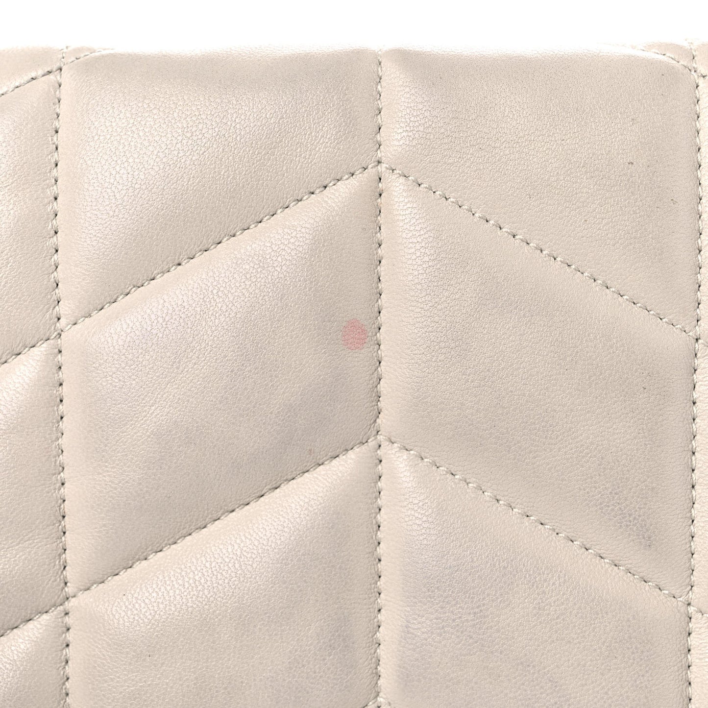 Lambskin Quilted Toy Loulou Puffer Monogram Chain Satchel Crema Soft