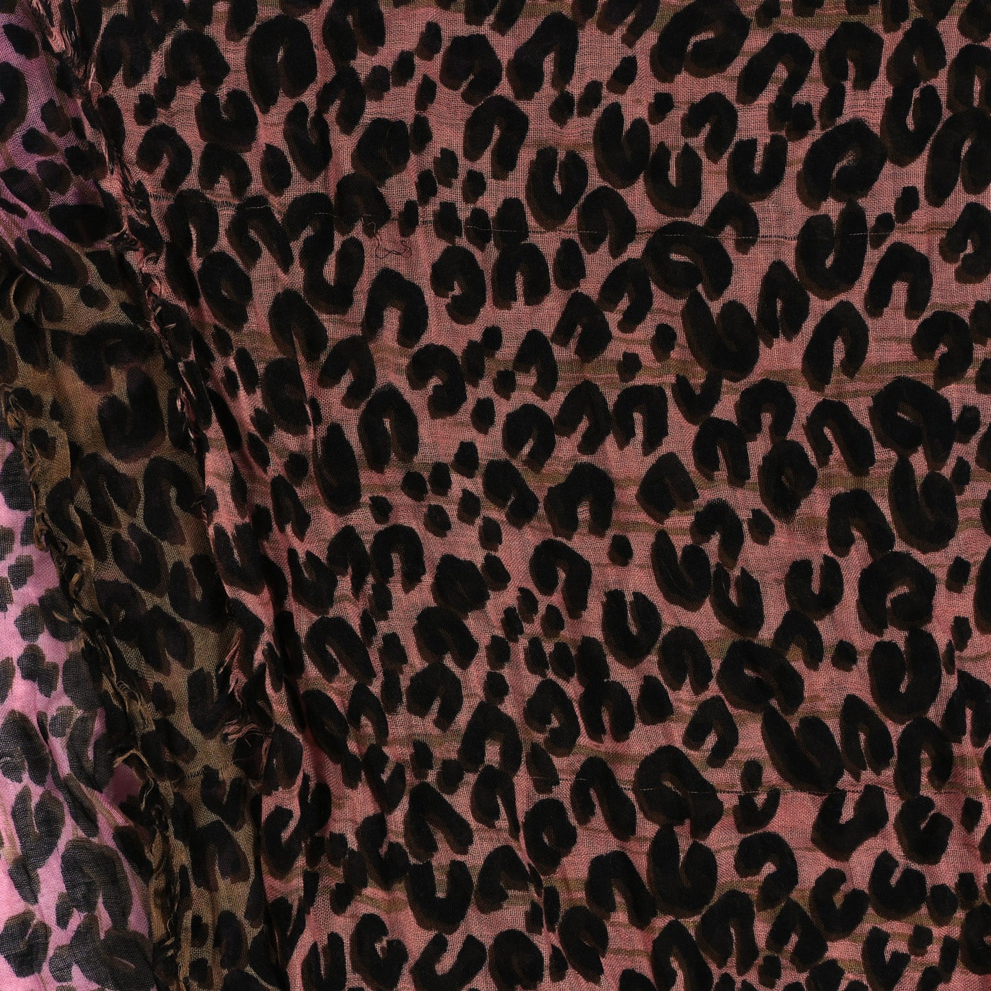 Cashmere Silk Leopard Etole Stole Marron Multicolor