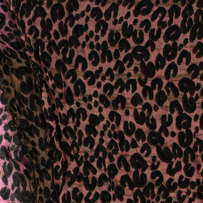 Louis Vuitton Cashmere Silk Leopard Etole Stole Marron Multicolor 4 of 4