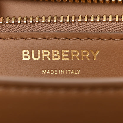 Burberry Calfskin Tartan Print Small TB Bag Light Fawn 6 of 10