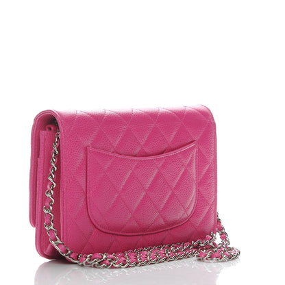 Chanel Caviar Quilted Wallet on Chain WOC Pink 3 of 9