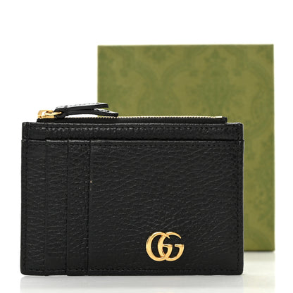 Gucci Dollar Calfskin GG Marmont Coin Case Card Holder Black 3 of 8