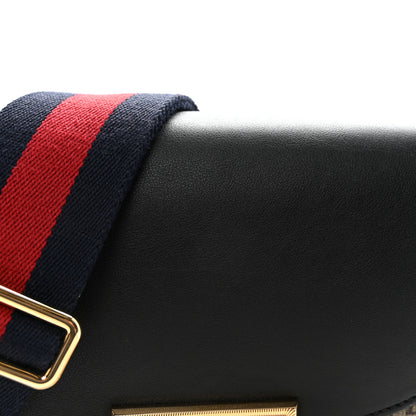 Gucci GG Supreme Monogram Web Medium Padlock Messenger Shoulder Bag Black 8 of 10