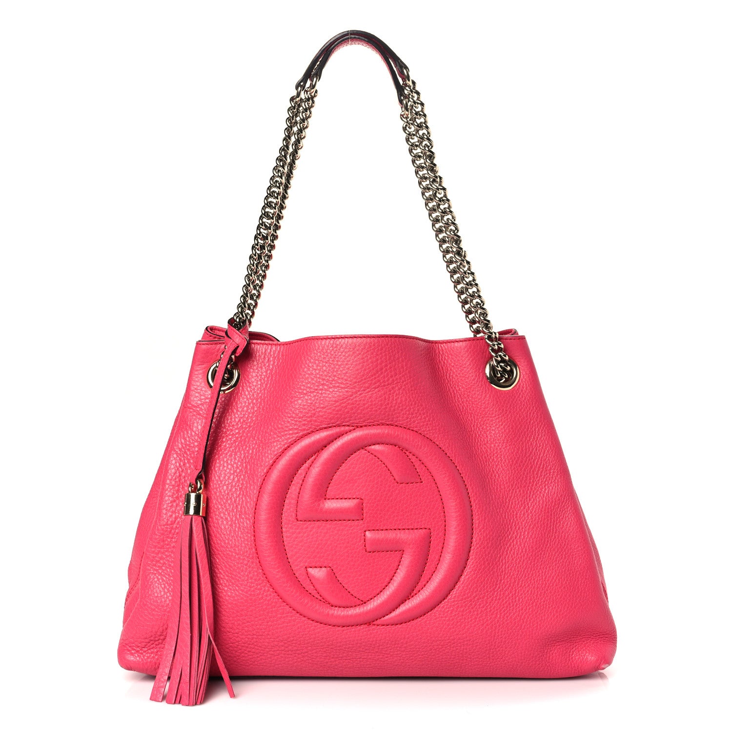 Gucci Pebbled Calfskin Medium Soho Chain Shoulder Bag 1 of 9
