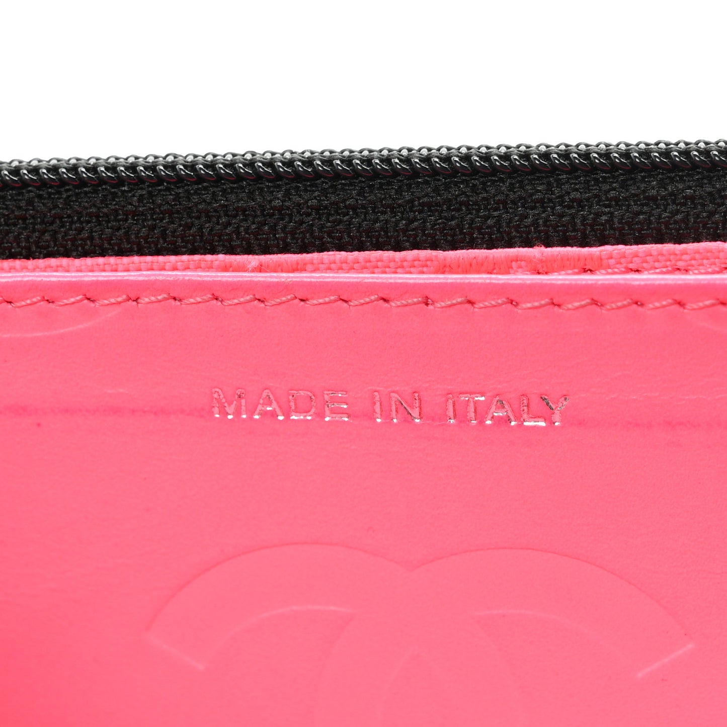 Calfskin Quilted Cambon Wallet on Chain WOC Black