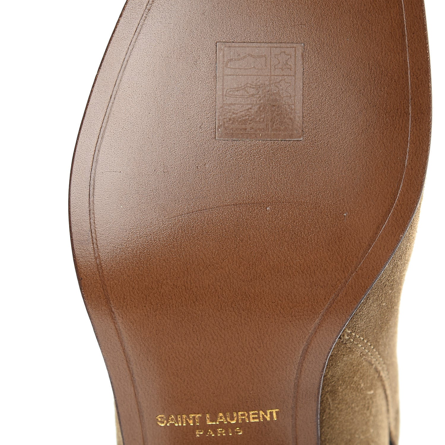 Saint Laurent Suede Womens Blake Ankle Boots 38.5 New Sigaro 9 of 10