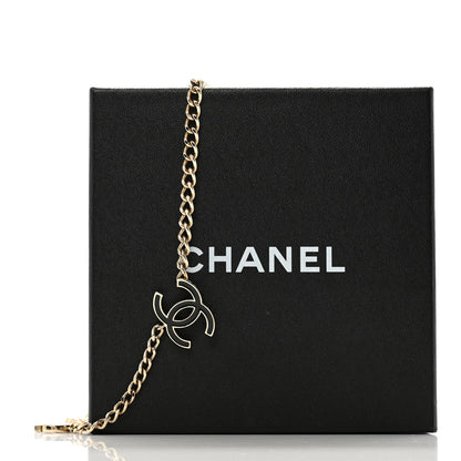 Chanel Enamel CC Chain Logo Belt Silver Black 4 of 4