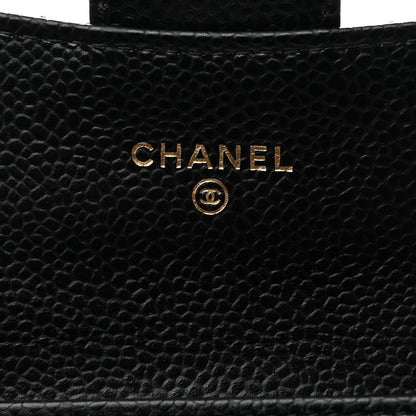Chanel Caviar Quilted Flap Card Holder Wallet Black 6 of 8
