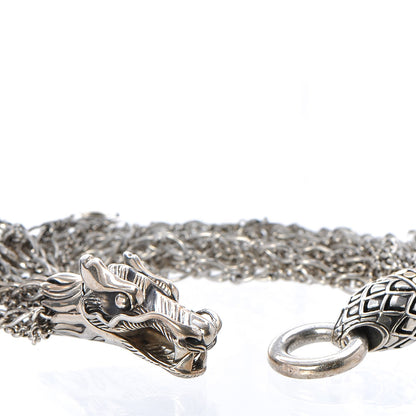 John Hardy Sterling Silver 18K Yellow Gold Naga Dragon Multi Strand Chain Bracelet 4 of 5